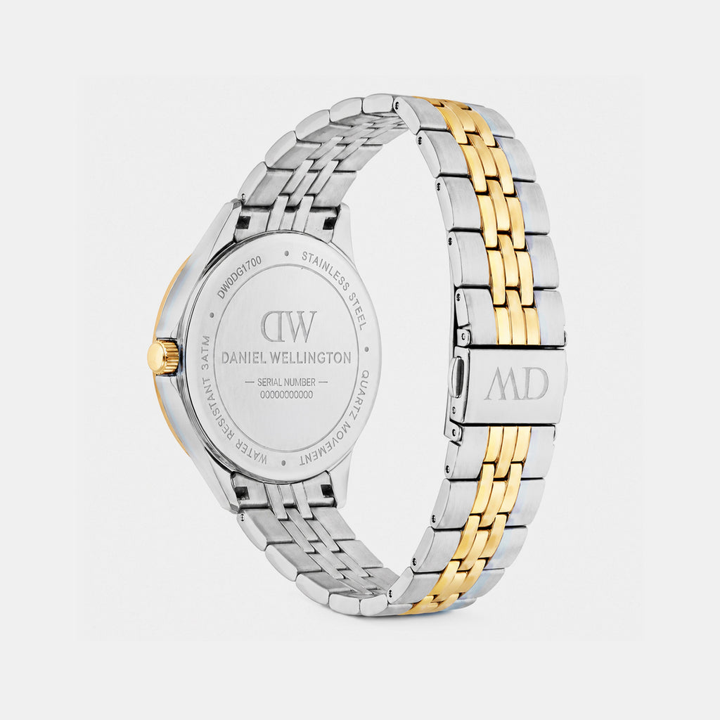 Men Quartz Silver Dial Analog Stainless Steel Watch DW0DG1700