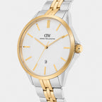 Men Quartz Silver Dial Analog Stainless Steel Watch DW0DG1700