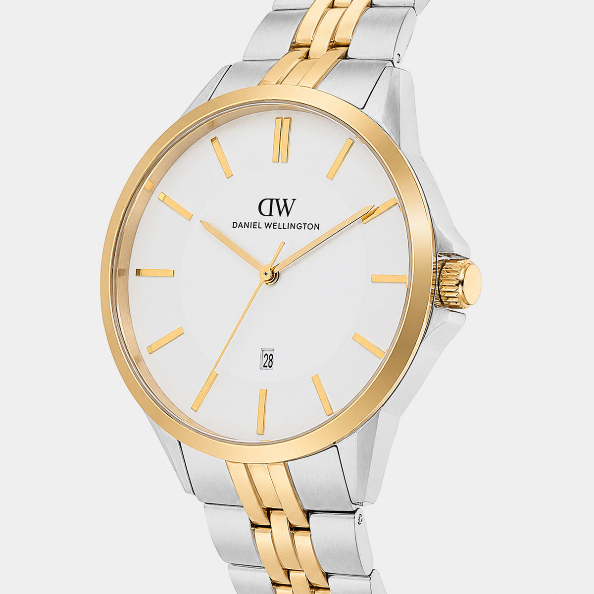 Men Quartz Silver Dial Analog Stainless Steel Watch DW0DG1700