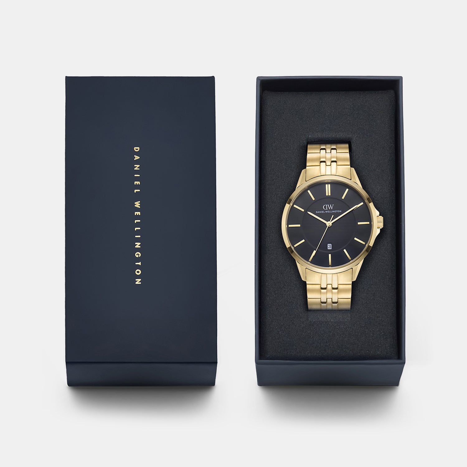 Men Quartz Black Dial Analog Stainless Steel Watch DW0DG1701