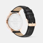 Men Quartz Silver Dial Analog Leather Watch DW0DG1702