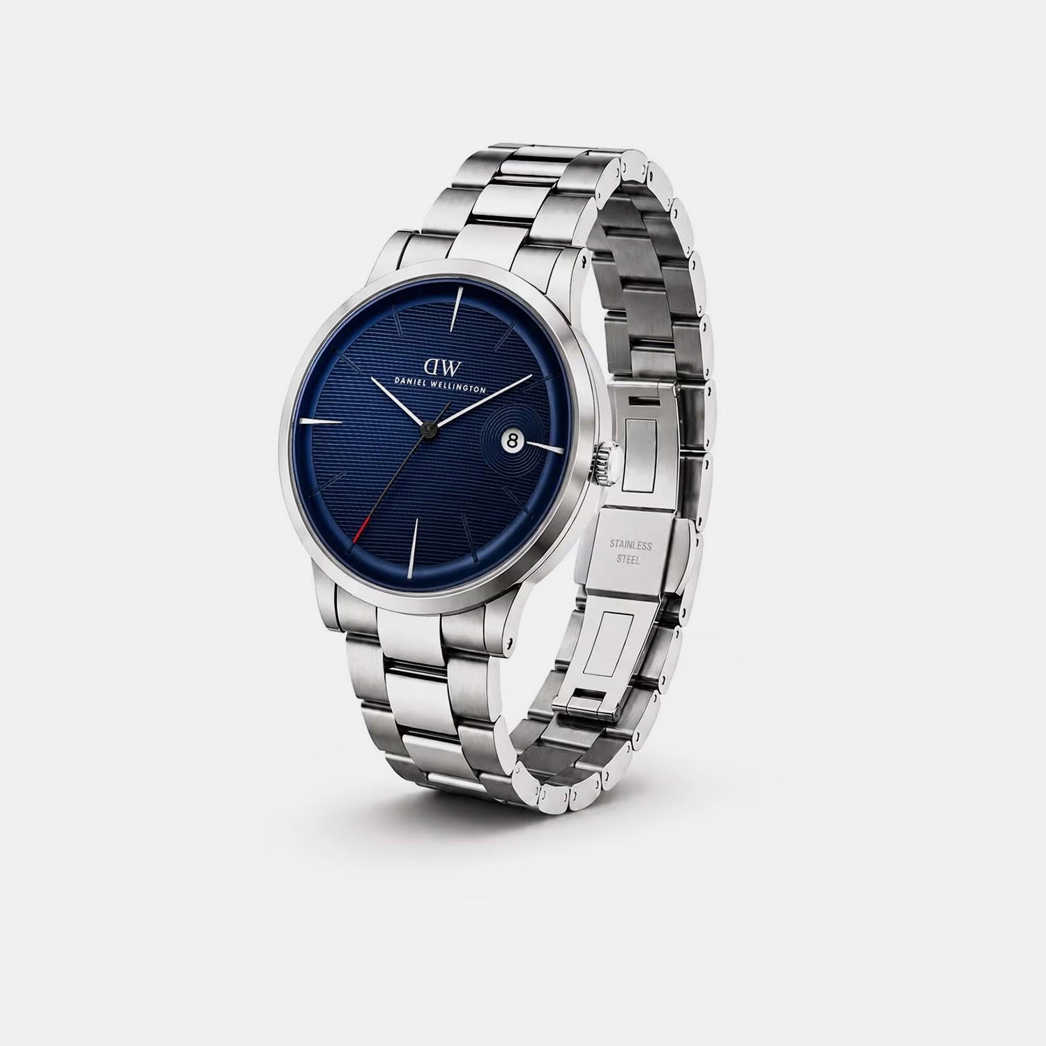 Men Quartz Blue Dial Analog Stainless Steel Watch DW0DG1900