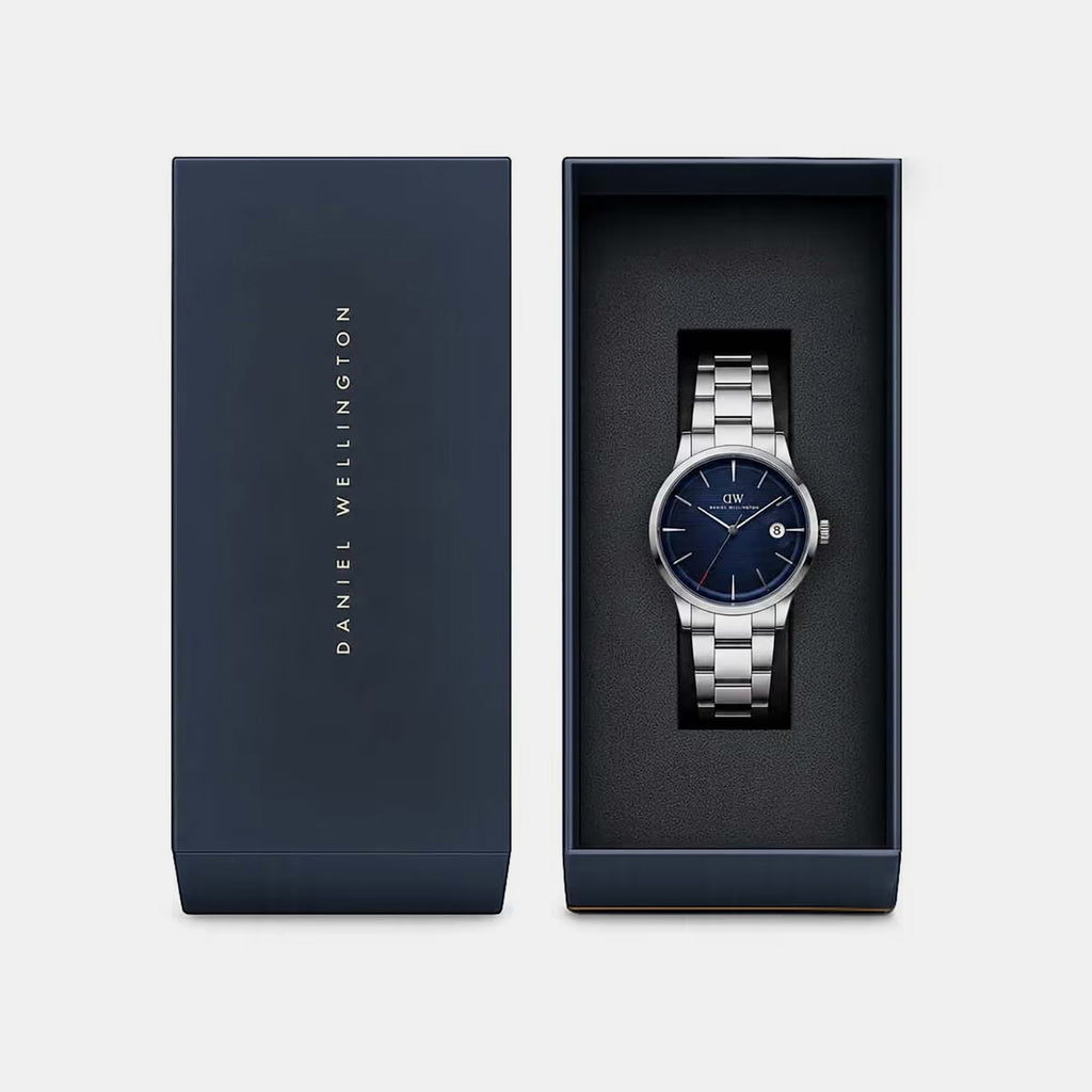 Men Quartz Blue Dial Analog Stainless Steel Watch DW0DG1900
