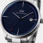 Men Quartz Blue Dial Analog Stainless Steel Watch DW0DG1900
