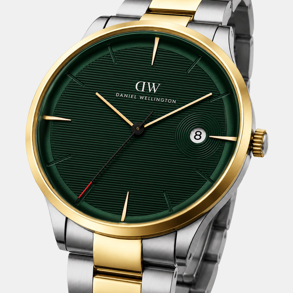 Men Quartz Green Dial Analog Stainless Steel Watch DW0DG1901