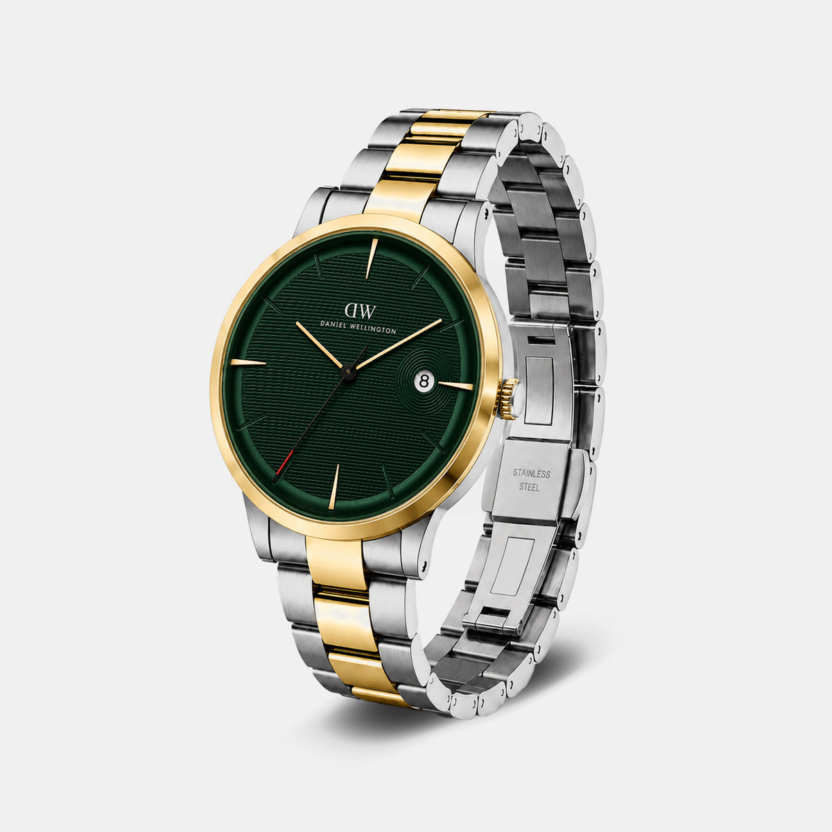 Men Quartz Green Dial Analog Stainless Steel Watch DW0DG1901