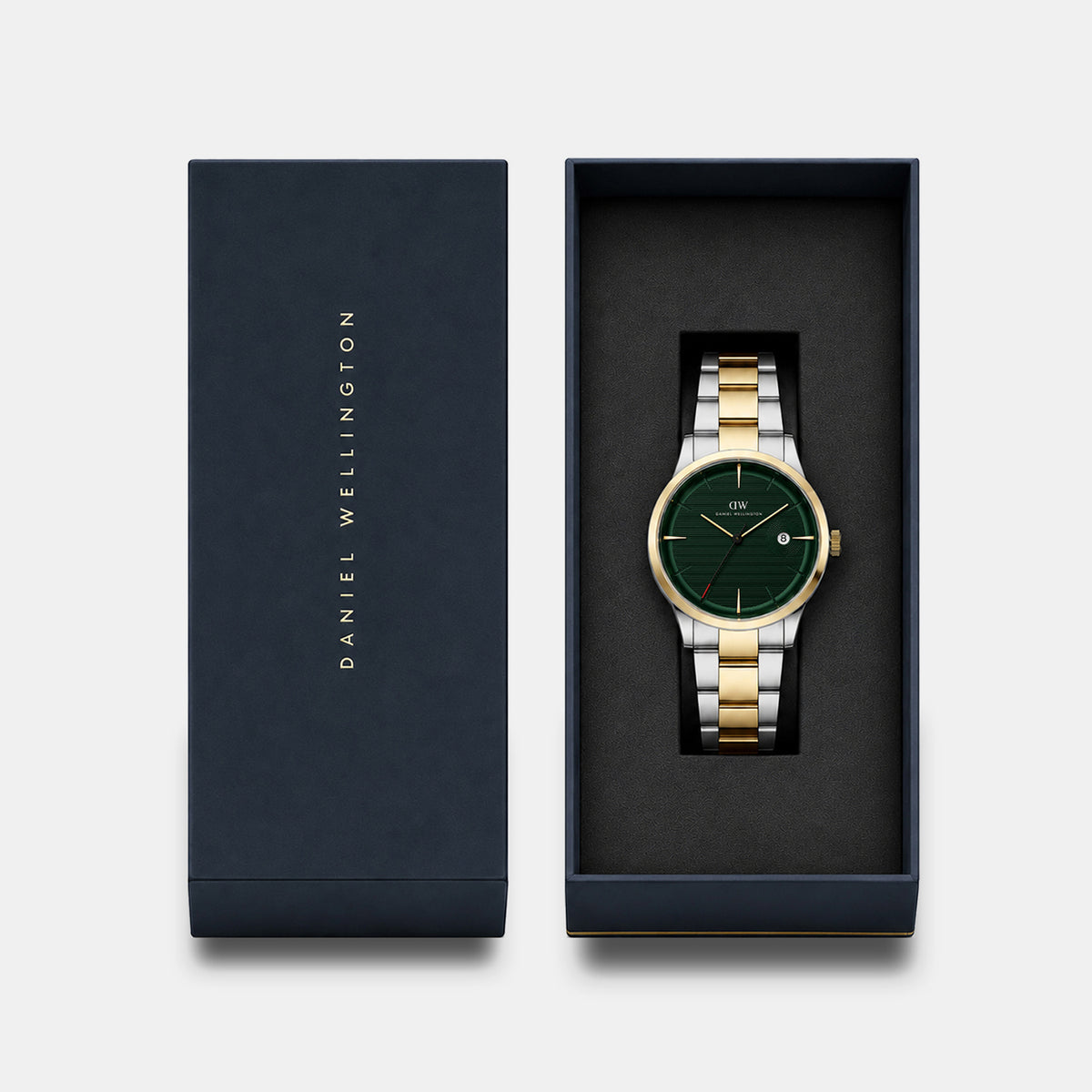 Men Quartz Green Dial Analog Stainless Steel Watch DW0DG1901