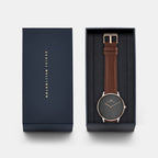 Men Quartz Grey Dial Analog Leather Watch DW0DG2000