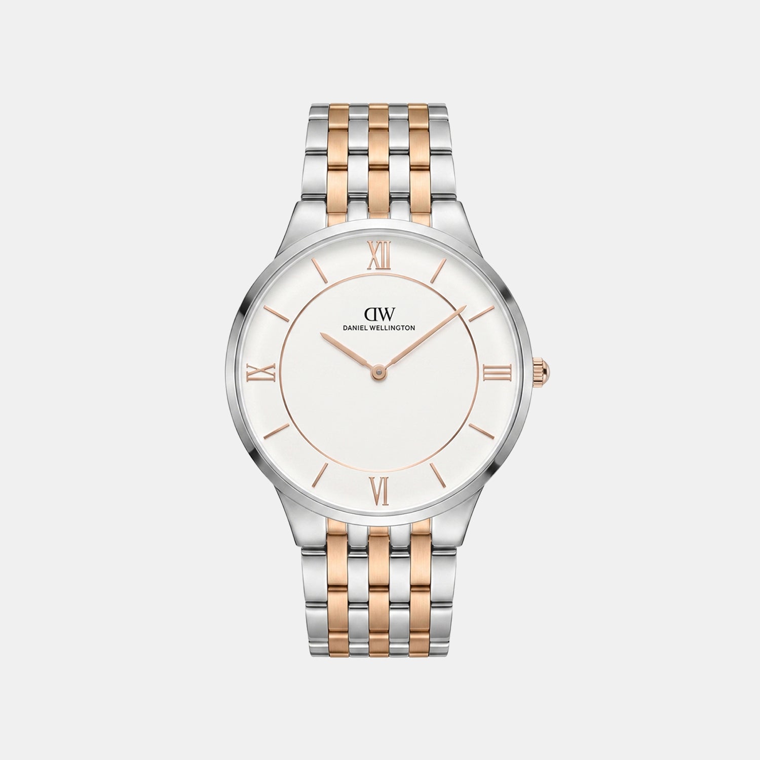 Men Quartz Silver Dial Analog Stainless Steel Watch DW0DG2100