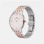 Men Quartz Silver Dial Analog Stainless Steel Watch DW0DG2100