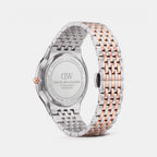 Men Quartz Silver Dial Analog Stainless Steel Watch DW0DG2100