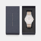 Men Quartz Silver Dial Analog Stainless Steel Watch DW0DG2100