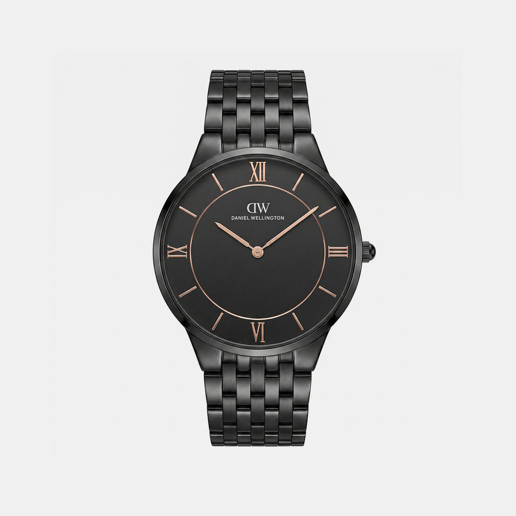 Men Quartz Black Dial Analog Stainless Steel Watch DW0DG2101