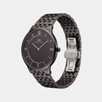 Men Quartz Black Dial Analog Stainless Steel Watch DW0DG2101