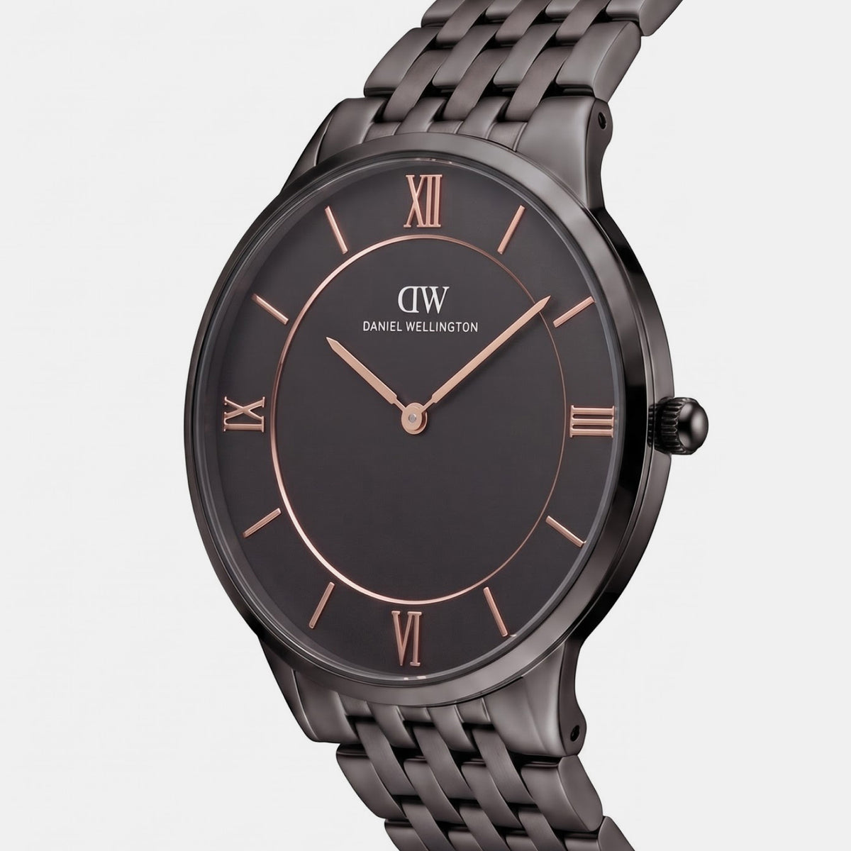 Men Quartz Black Dial Analog Stainless Steel Watch DW0DG2101