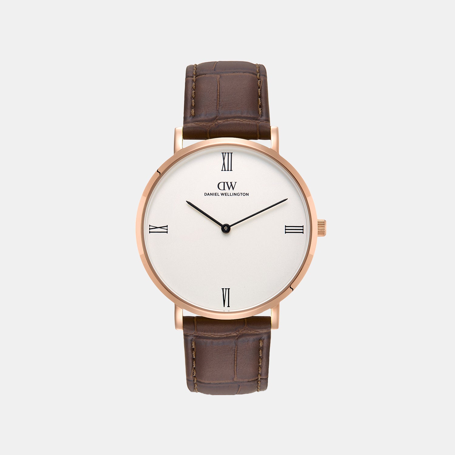 Men Quartz Off White Dial Analog Leather Watch DW0DG2301