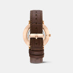 Men Quartz Off White Dial Analog Leather Watch DW0DG2301