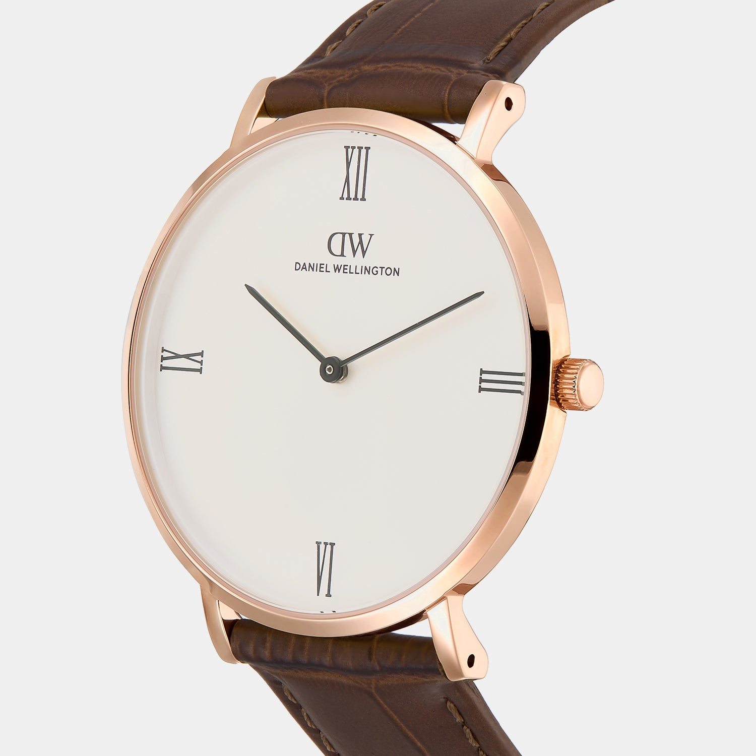 Men Quartz Off White Dial Analog Leather Watch DW0DG2301