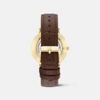 Men Quartz White Dial Analog Leather Watch DW0DG2302