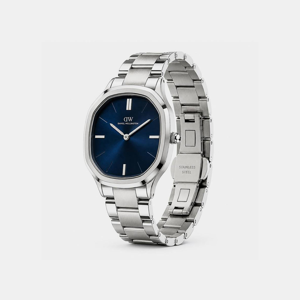 Men Quartz Blue Dial Analog Stainless Steel Watch DW0DG2500