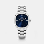 Men Quartz Blue Dial Analog Stainless Steel Watch DW0DG2500