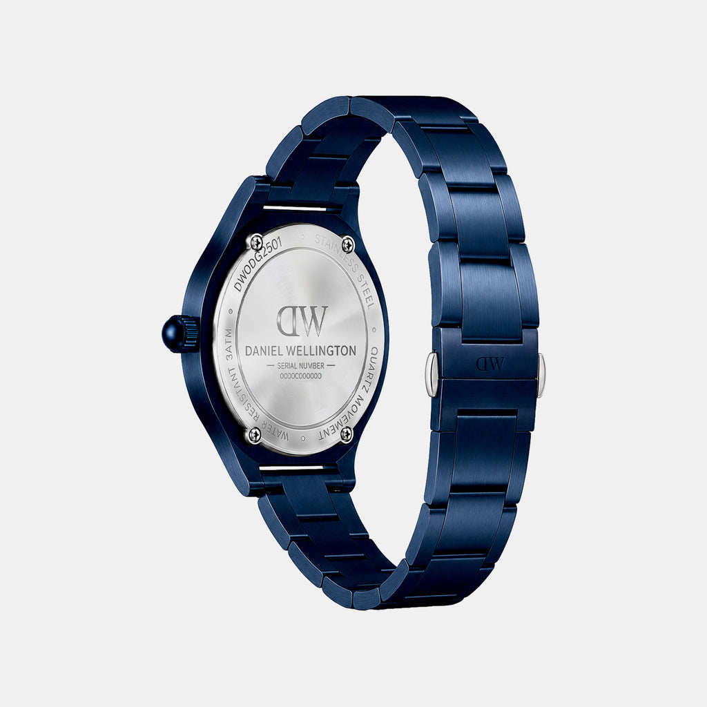 Men Quartz Blue Dial Analog Stainless Steel Watch DW0DG2501