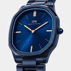 Men Quartz Blue Dial Analog Stainless Steel Watch DW0DG2501