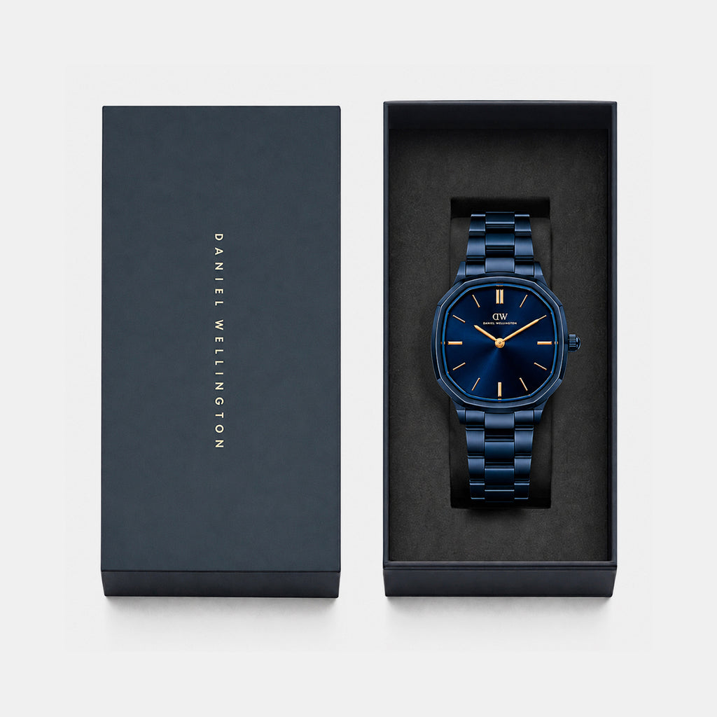 Men Quartz Blue Dial Analog Stainless Steel Watch DW0DG2501