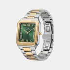 Men Quartz Green Dial Analog Stainless Steel Watch DW0DG2600