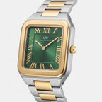 Men Quartz Green Dial Analog Stainless Steel Watch DW0DG2600