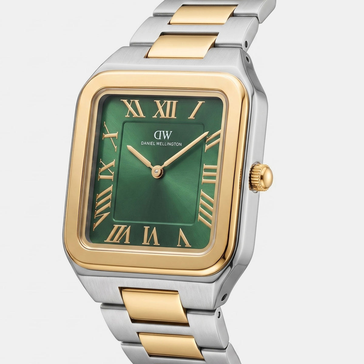 Men Quartz Green Dial Analog Stainless Steel Watch DW0DG2600