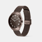 Men Quartz Brown Dial Analog Stainless Steel Watch DW0DG2700