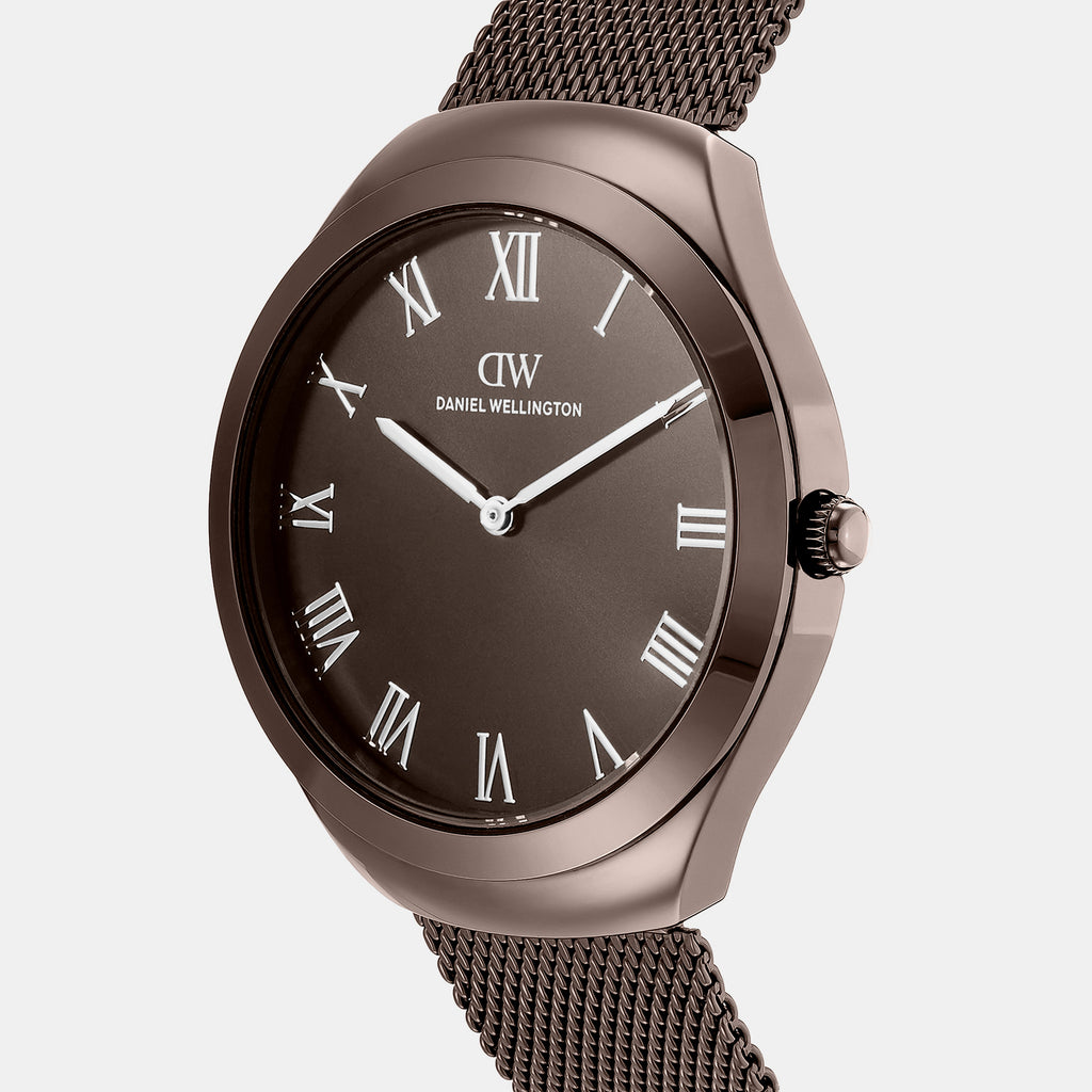 Men Quartz Brown Dial Analog Stainless Steel Watch DW0DG2700