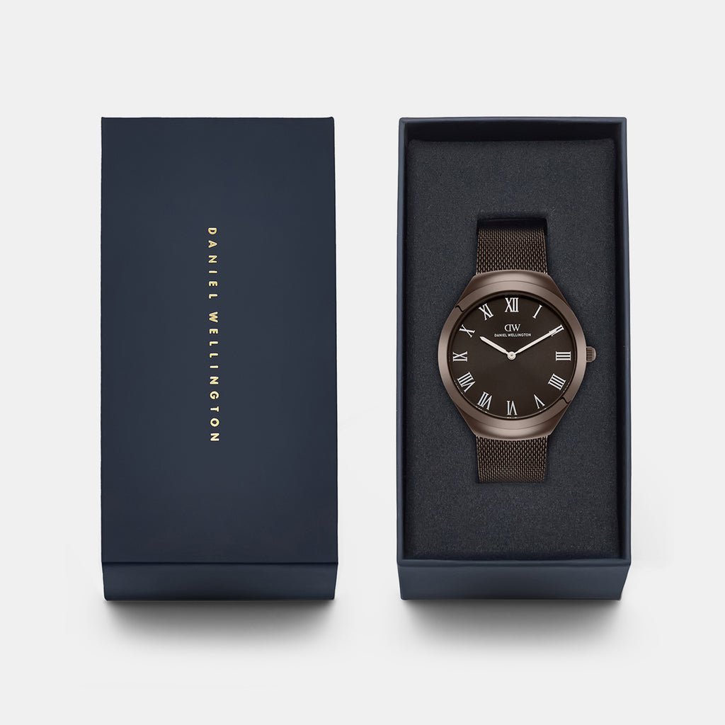 Men Quartz Brown Dial Analog Stainless Steel Watch DW0DG2700