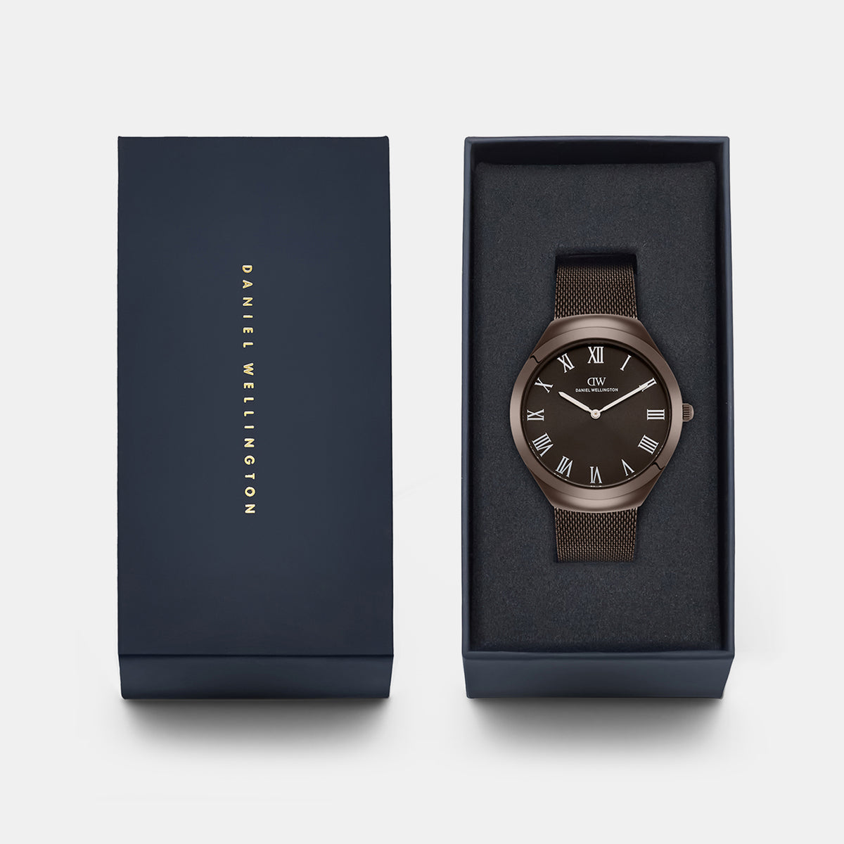 Men Quartz Brown Dial Analog Stainless Steel Watch DW0DG2700