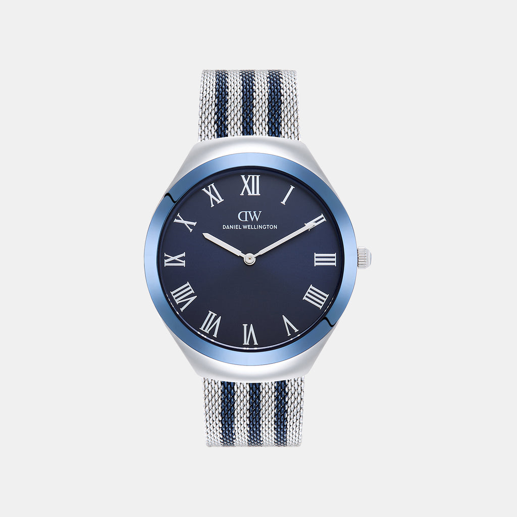 Men Quartz Blue Dial Analog Stainless Steel Watch DW0DG2701