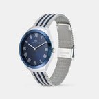 Men Quartz Blue Dial Analog Stainless Steel Watch DW0DG2701