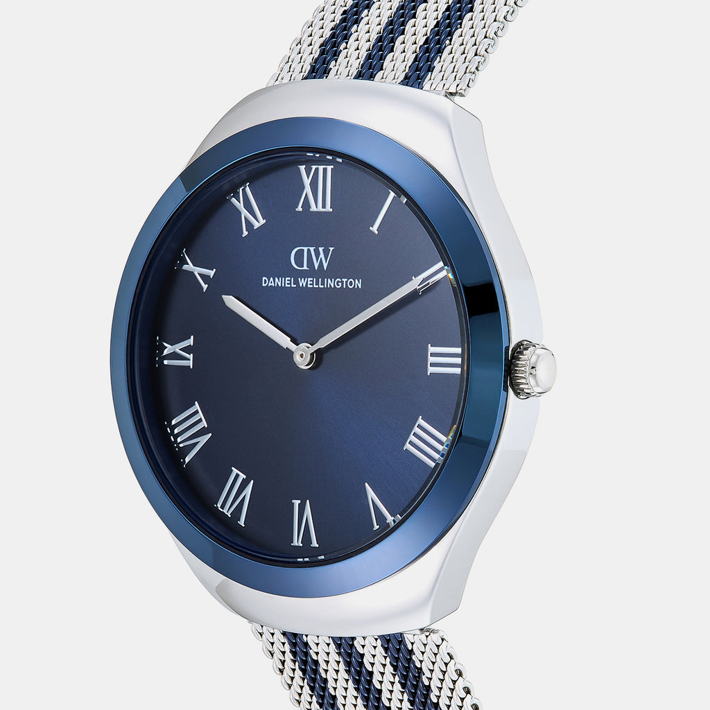 Men Quartz Blue Dial Analog Stainless Steel Watch DW0DG2701