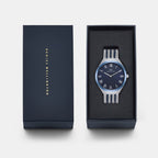 Men Quartz Blue Dial Analog Stainless Steel Watch DW0DG2701