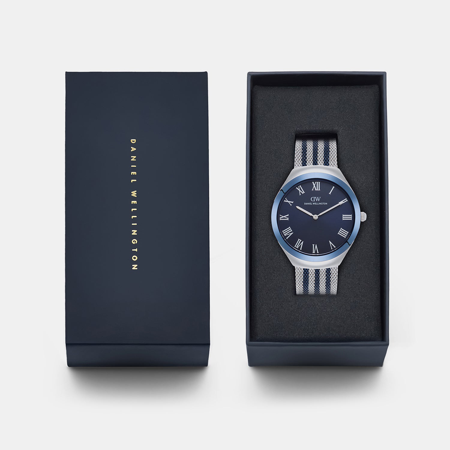 Men Quartz Blue Dial Analog Stainless Steel Watch DW0DG2701
