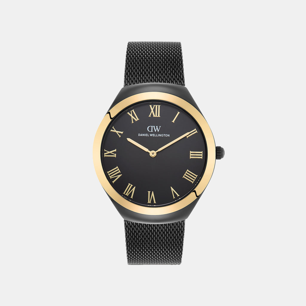 Men Quartz Black Dial Analog Stainless Steel Watch DW0DG2702