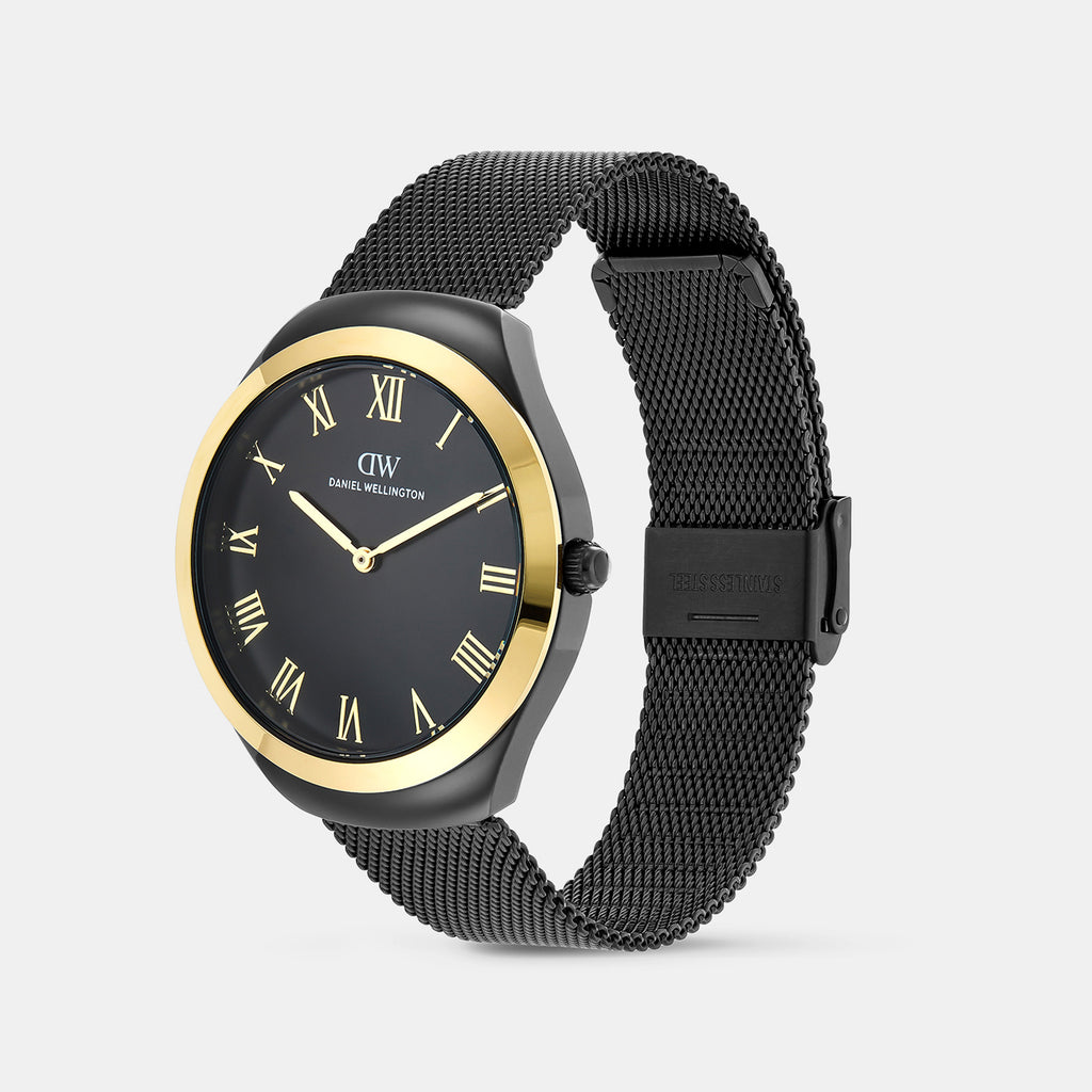 Men Quartz Black Dial Analog Stainless Steel Watch DW0DG2702