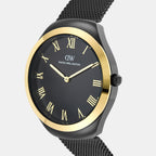 Men Quartz Black Dial Analog Stainless Steel Watch DW0DG2702