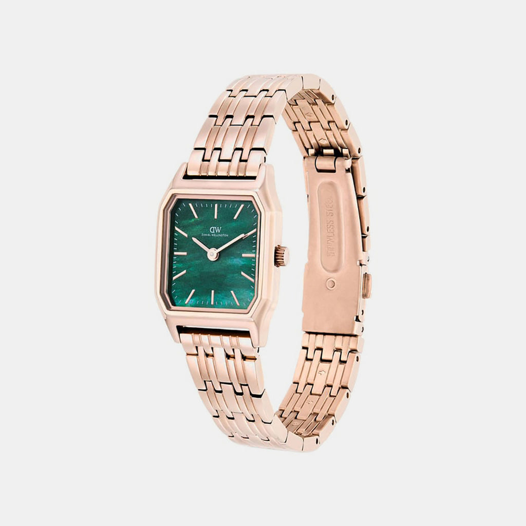 Women Quartz Green Dial Analog Stainless Steel Watch DW0DL2100
