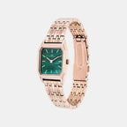 Women Quartz Green Dial Analog Stainless Steel Watch DW0DL2100