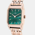 Women Quartz Green Dial Analog Stainless Steel Watch DW0DL2100