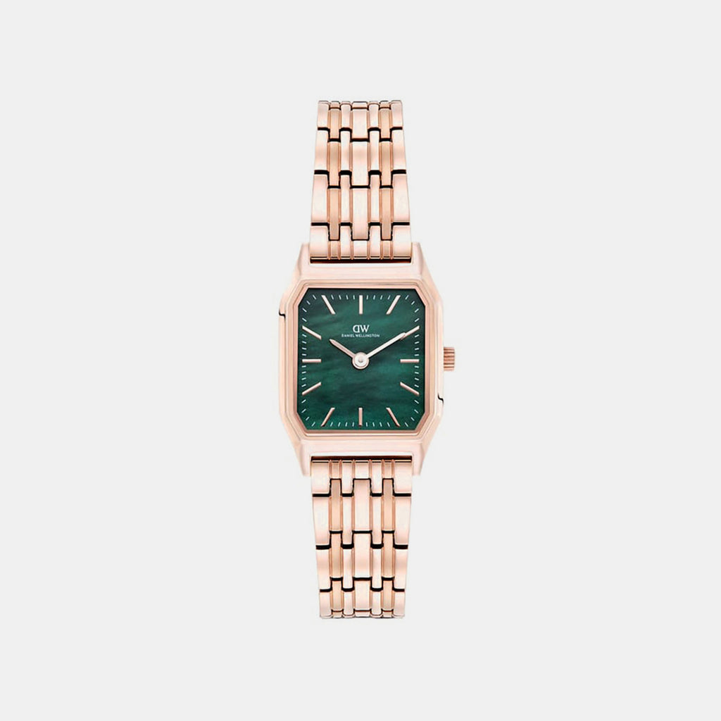 Women Quartz Green Dial Analog Stainless Steel Watch DW0DL2100