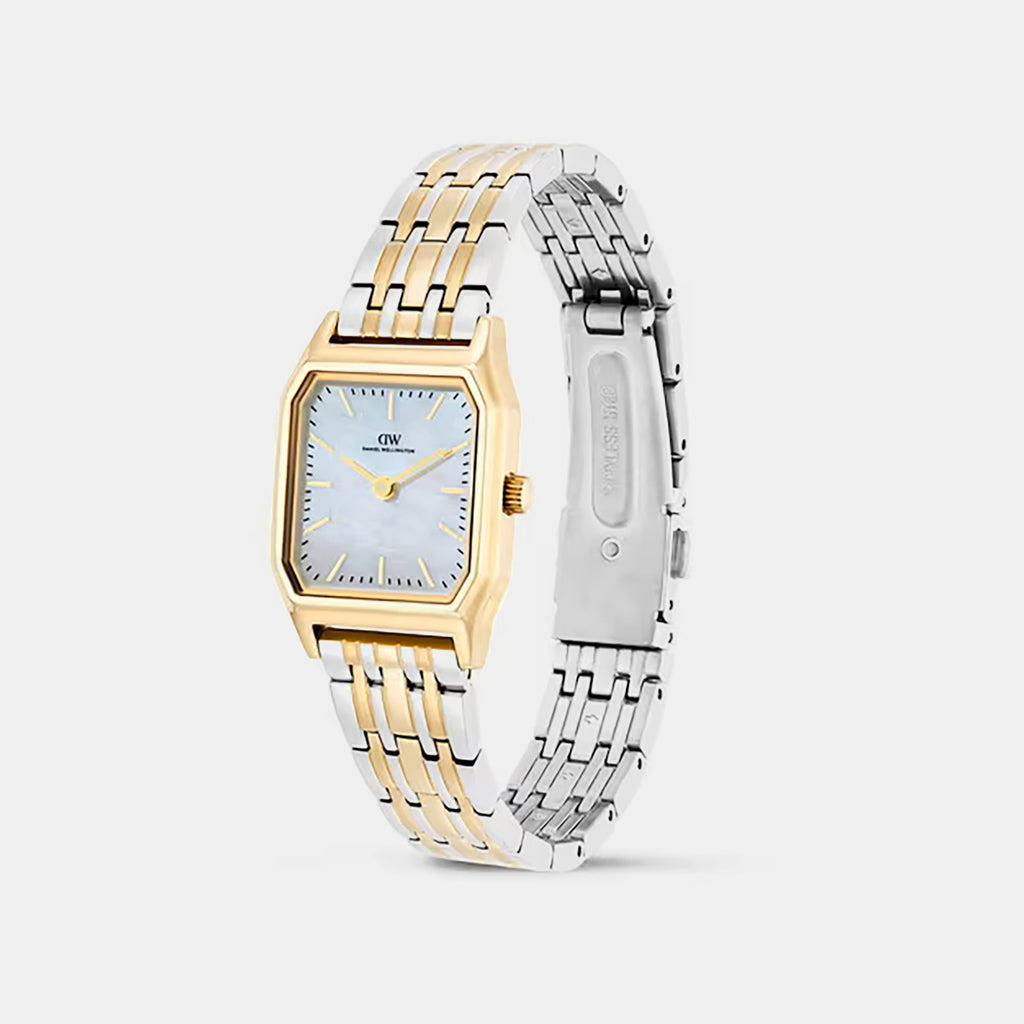 Women Quartz Mother Of Pearl Dial Analog Stainless Steel Watch DW0DL2101
