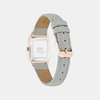 Women Quartz Mother Of Pearl Dial Analog Leather Watch DW0DL2102
