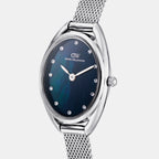Women Quartz Blue Mother Of Pearl Dial Analog Stainless Steel Watch DW0DL2200